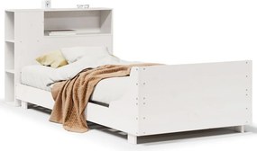 vidaXL fehér tömör fenyőfa ágy matrac nélkül 75 x 190 cm