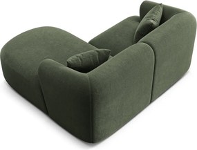 Zöld bársony sarokkanapé (jobb oldali-heverő résszel) Campi – Cosmopolitan Design