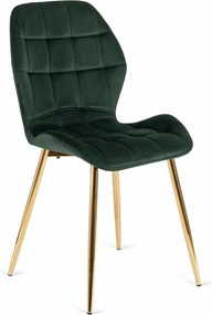 Szék zöld színben, bársony kárpittal. LUCKY