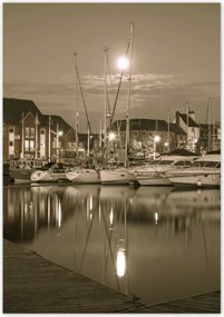 Poszterek 70x100 Kikötő-Fotó szépia
