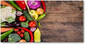 Fotótapéta falra edzett üveg Zöldségek 140x70