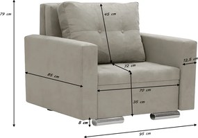 FELIX fotelágy Fekete