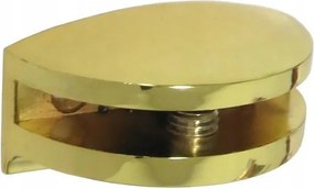Üvegpolc tartó Arany félkör alakú 50x25mm Üveg tartó 6mm-ig
