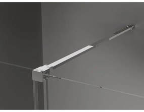 Mexen Velar, zuhanykabin tolóajtóval 120 x 110 cm, 8 mm-es matt üveg, króm, 871-120-110-31-01