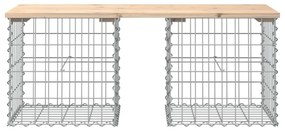 tömör fenyőfa gabion kerti pad 103x44x42 cm