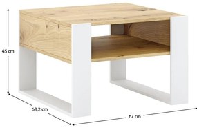 Dohányzóasztal Corosta 2 (artisan tölgy + fehér) . 1097159