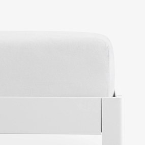 Goldea jersey gumis lepedő - fehér 160 x 200 cm