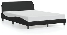 fekete műbőr ágykeret Dover 120 x 200 cm