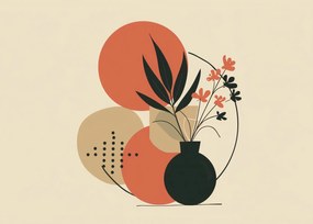 Poszter 35x25cm Váza virágokkal