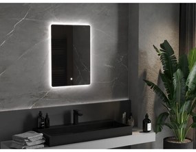 Mexen Sun, LED fürdoszobai tükör háttérvilágítással 50 x 70 cm, 6000K, páramentes, 9807-050-070-611-00