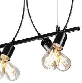 Csillár zsinóron TARO 5xE27/60W/230V fekete