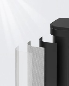 Konyhai pedálos szemetes, 20 literes acél kuka, tintafekete