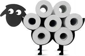 Wc-papír Tartó Állvány Bárány Kos Fekete Fém Több Tekercs