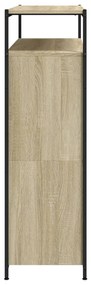 sonoma tölgy cipőszekrény 4 kihajtható fiókkal 100x34x112 cm