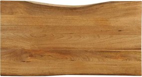 vidaXL tömör mangófa természetes élű asztallap 110 x 60 x 2,5 cm