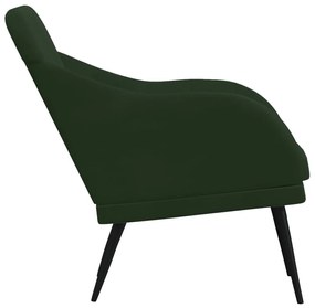 Sötétzöld bársonyfotel 63 x 76 x 80 cm