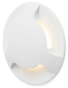 RENDL R12619 KICK LED kültéri lámpa, falba süllyesztett IP54 fehér