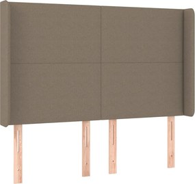 vidaXL tópszínű szövet fejtámla szárnyakkal 147x16x118/128 cm