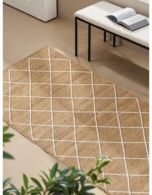 Natúr színű kézi szövésű juta futószőnyeg 80x200 cm Kunu – Hanse Home