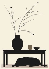 Poszter 59,4x84,1cm Pihenj Psino