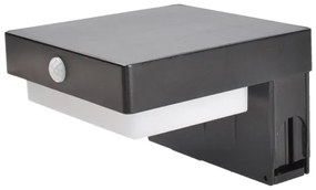 Solight WO7202 - Palermo LED napelemes lámpa szenzorral, 5W, 2000mAh, IP54, feke