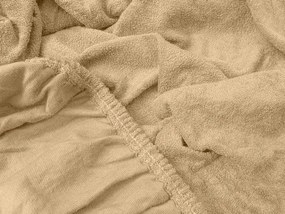 Frottír bézs lepedő 90x200 cm