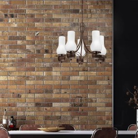 Brilagi - LED lánc csillár COTTAGE 5xE14/40W/230V tölgy/fehér