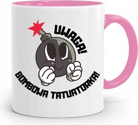 Tetoválóművésznek Tetováló Bögre Rózsaszín Ajándék fényképes nyomtatással