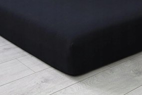 Jersey Prémium gumis lepedő 180x200 vastag Fekete