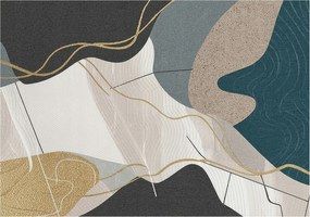 Divatos Flizelin Tapéta Fali Furnér Absztrakt Formák 208x146 Ragasztó