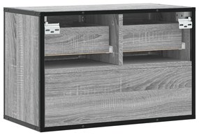 szürke sonoma színű szerelt fa TV-szekrény 60 x 31 x 39,5 cm