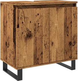 vidaXL antik fa színű szerelt fa fürdőszobaszekrény 58 x 33 x 60 cm
