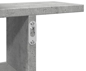 2 db betonszürke szerelt fa fali polc 38 x 12 x 38 cm