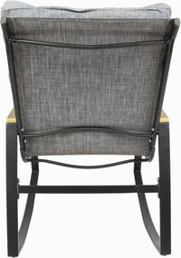 Hintaszék acél párnázott párnákkal 2 db szürke