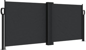 vidaXL fekete behúzható oldalsó napellenző 100 x 1000 cm