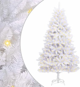vidaXL Mű karácsonyfa 300 LED-del Fehér 240 cm PVC és fém