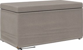 vidaXL Zsámoly Tópszínű 81 x 41 x 40 cm Szövet és faszerkezet