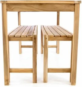 DIVERO Kerti bútor készlet 135 cm tíkfa