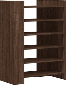 vidaXL barna tölgyszínű szerelt fa cipősszekrény 74,5 x 37,5 x 100 cm