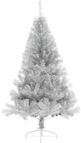Mesterséges, előre világított karácsonyi fa Ezüst 180 cm PET
