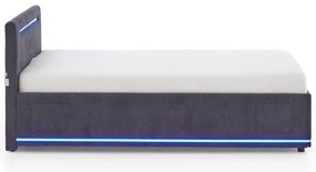 Sötétszürke kárpitozott gyerekágy ágyrács nélkül 120x200 cm Circle – Meise Möbel