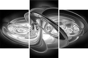 Modern szürke absztrakció képe (90x60 cm)