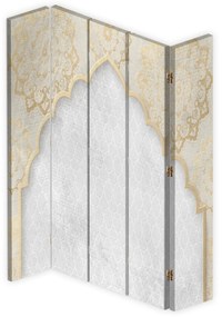 Gario Paraván Keleti mintás, arany színben Méret: 180 x 170 cm, Kivitelezés: Forgó paraván 360°