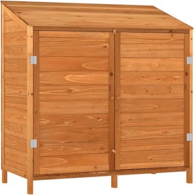 vidaXL barna tömör fenyőfa kerti fészer 102 x 52 x 112 cm