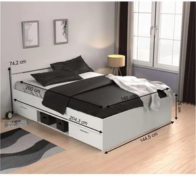 Michal ágy 140x200 fehér