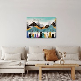Grafikus kép szarvas (üvegen) (70x50 cm)