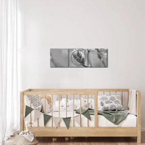 Kép - Virágzó virág (órával) (90x30 cm)