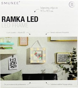 Led keret Smukee 11,5x11,5 cm 8 dióda meleg fény