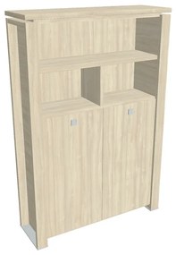 Verno+ magas gardrób 140 x 46 x 210 cm, polccal, akác