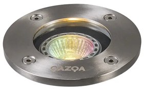 Okos földbe süllyeszthető spotlámpa rozsdamentes acélból, WiFi GU10 IP65-tel - Basic Round
